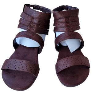 Corkys Leather Sandles, Terrance, 41-0133-CHDS, Chocolate Distressed, Size 9